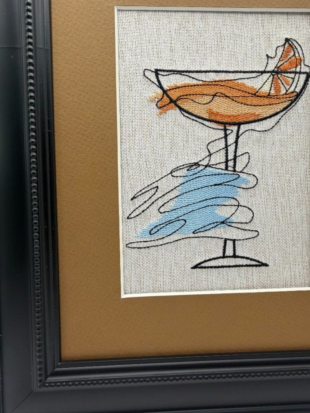Homemade Martini Embroidery Art 8X10 - Picture 5 of 7